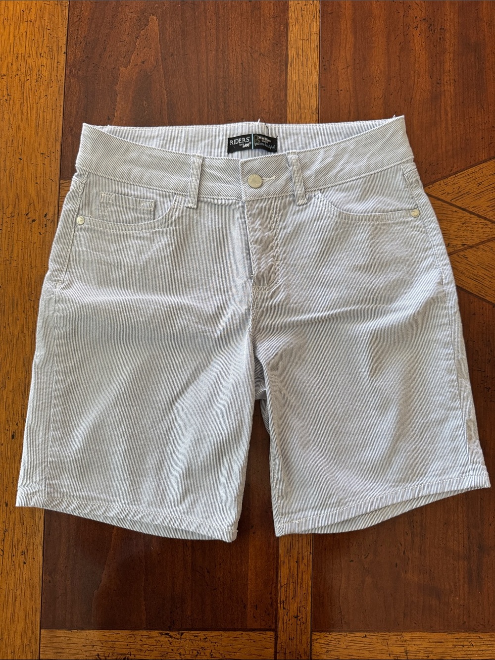 Riders by Lee Women's Light Blue Corduroy Bermuda Shorts